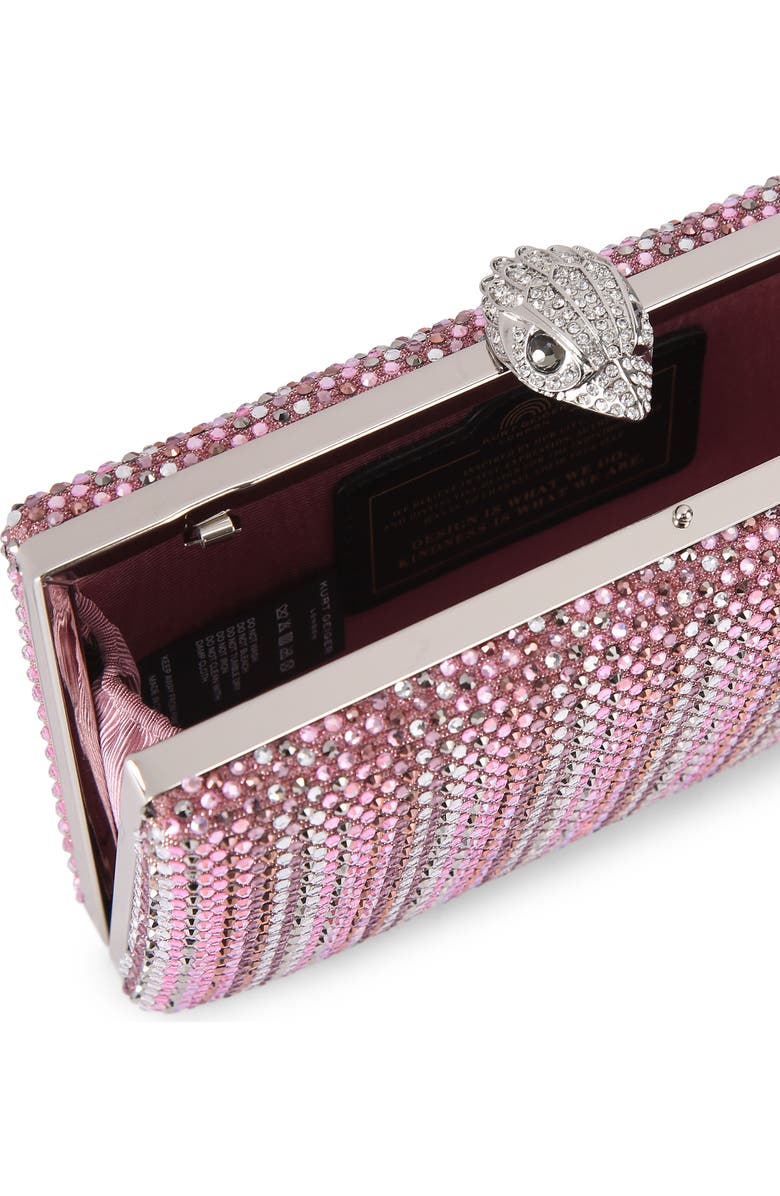 Kurt Geiger London Kensington Crystal Frame Clutch, Alternate, color, Open Pink