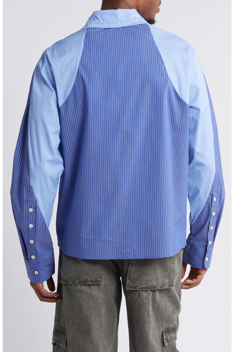 Togetherness Pinstripe Button-Up Shirt, Alternate, color, PINSTRIPE BLUE