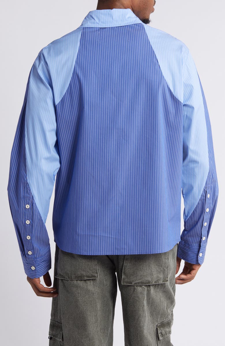 JUNGLES Togetherness Pinstripe Button-Up Shirt, Alternate, color, 