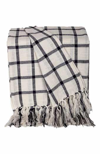 PARKLAND COLLECTION Katja Grid Cotton Throw Blanket