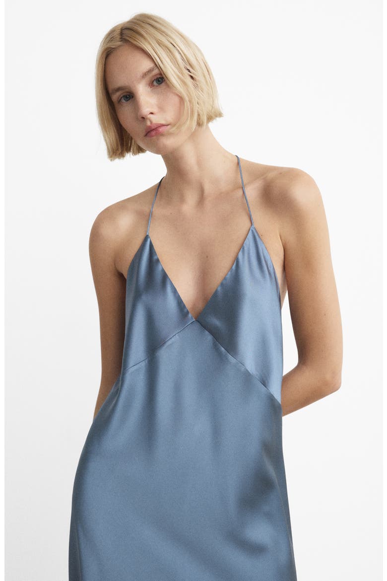 Stretch Silk Nightgown, Alternate, color, BLUE