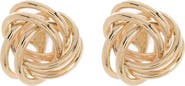 CANDELA JEWELRY 14K Yellow Gold Love Knot Stud Earrings