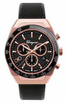 FERRAGAMO Salvatore Ferragamo SLX Chronograph Rubber Strap Watch, 43mm