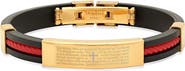 STEELTIME Men's Lord's Prayer 18k Gold Plated Bracelet