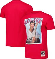 Mitchell & Ness Men's Mitchell & Ness Ted Williams Red Boston Red Sox Cooperstown Collection Collectors Connection T-Shirt