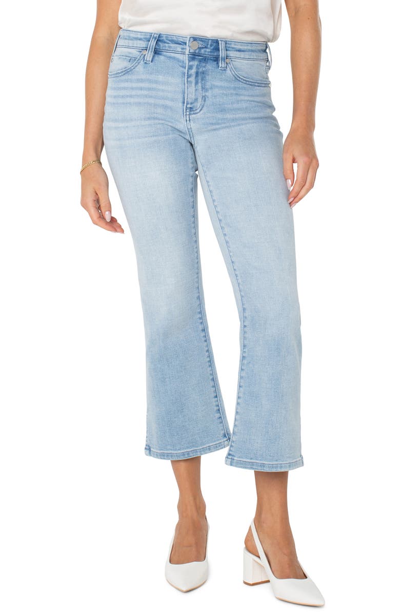 Liverpool Los Angeles Hannah Slit Hem Crop Flare Jeans, Main, color, 
