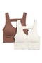 Bianca 2-Pack V-Neck Rib Seamless Bralettes