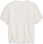 Alex Mill Brittany Ruffle Pintuck Top