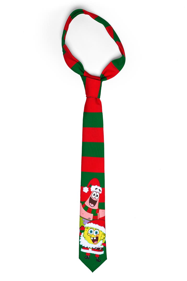 SpongeBob® Christmas Tie, Main, color, GREEN MULTI