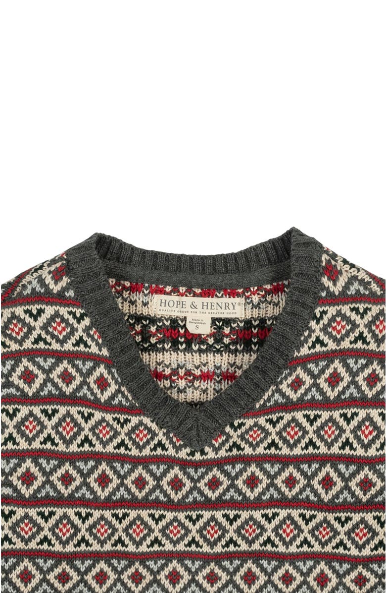 Hope & Henry Baby Boys' Organic Intarsia Sweater Vest, Infant, Alternate, color, 