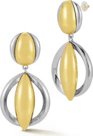 SPHERA MILANO Two-Tone Drop Earrings