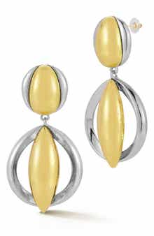 SPHERA MILANO Two-Tone Drop Earrings