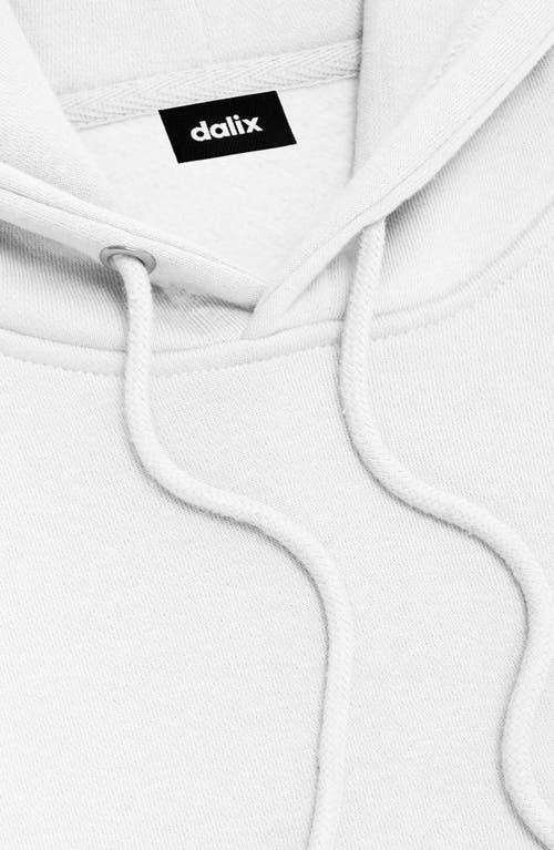 Dalix Bow Midweight All Day Hoodie In White