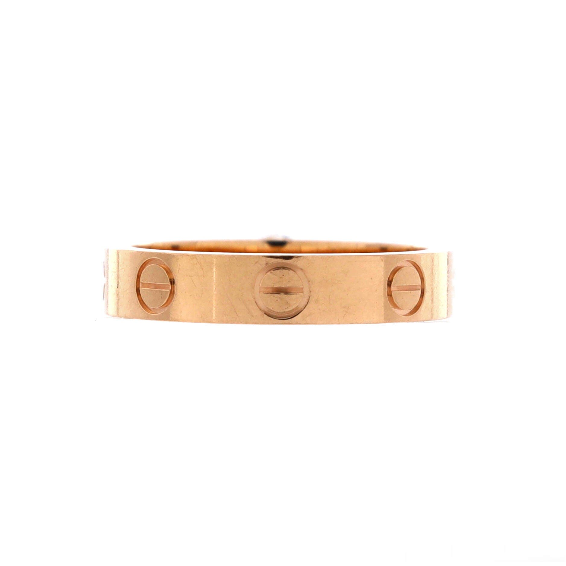 LOVE Solitaire Ring 18K Rose Gold and Diamond 0.23CT, Alternate, color, Metallic Gold
