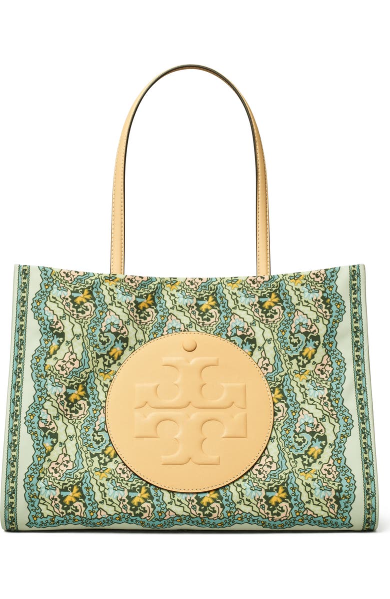 Tory Burch Small Ella Print Tote, Main, color, Blue Dream Paisley