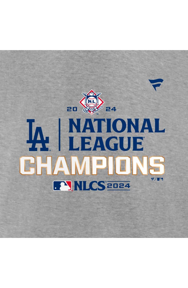FANATICS Men's Fanatics Heather Gray Los Angeles Dodgers 2024 National League Champions Locker Room Big & Tall T-Shirt, Alternate, color,