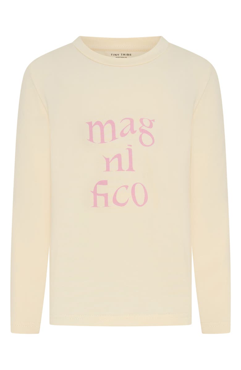 TINY TRIBE Kids' Magnifico Cotton Blend Graphic T-Shirt, Main, color, Cream