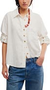 Free People Laurel Linen Blend Button-Up Shirt