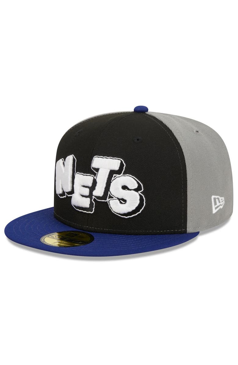 New Era Men's New Era  Black/Navy Brooklyn Nets 2023/24 City Edition 59FIFTY Fitted Hat, Alternate, color, 