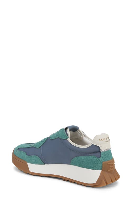 Shop Sam Edelman Langley Sneaker In Coastal Blue/marine Green