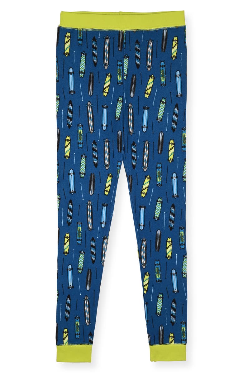 SLEEP ON IT Print Soft Fitted Two-Piece Pajama Set, Alternate, color, Blue