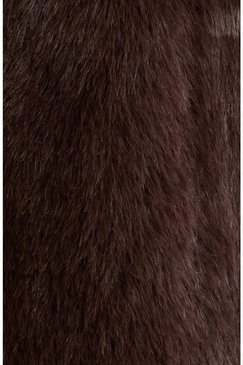 Tory Faux Fur Coat, Alternate, color, CHOCOLATE