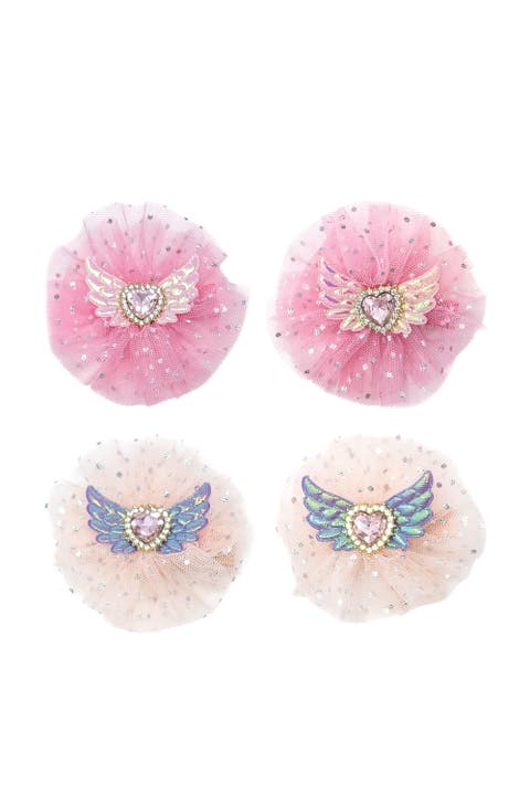 Angel Sparkle Wings Hair Clip Set of 4