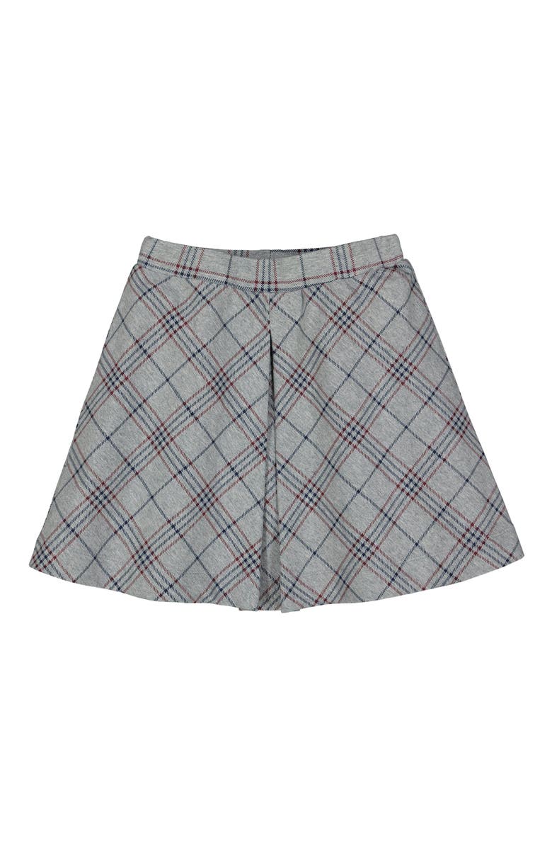 Hope & Henry Baby Girls' Ponte Schoolgirl Skort, Infant, Main, color, Gray, Berry, And Navy Plaid