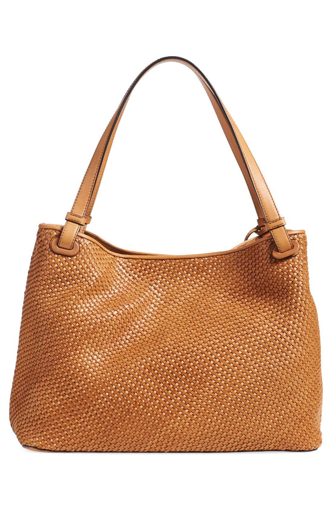 Tory Burch 'Thea' Woven Leather Tote, Alternate, color, 