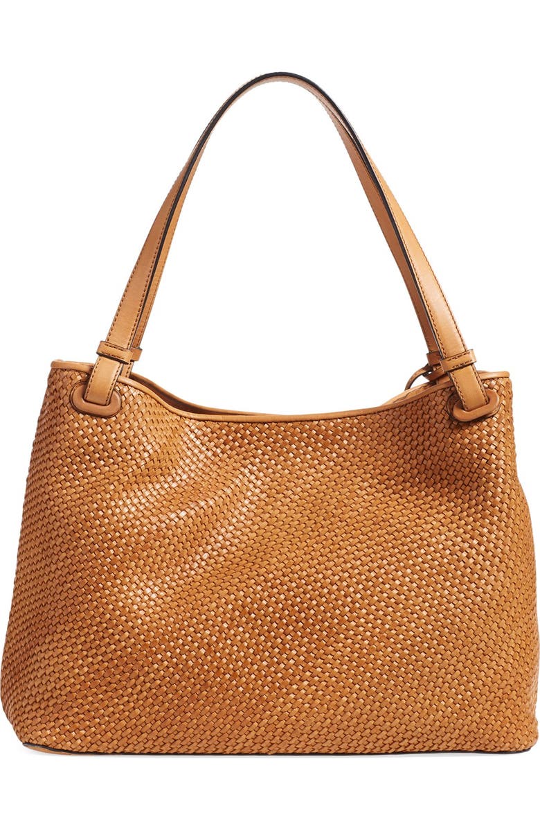 Tory Burch 'Thea' Woven Leather Tote, Alternate, color,