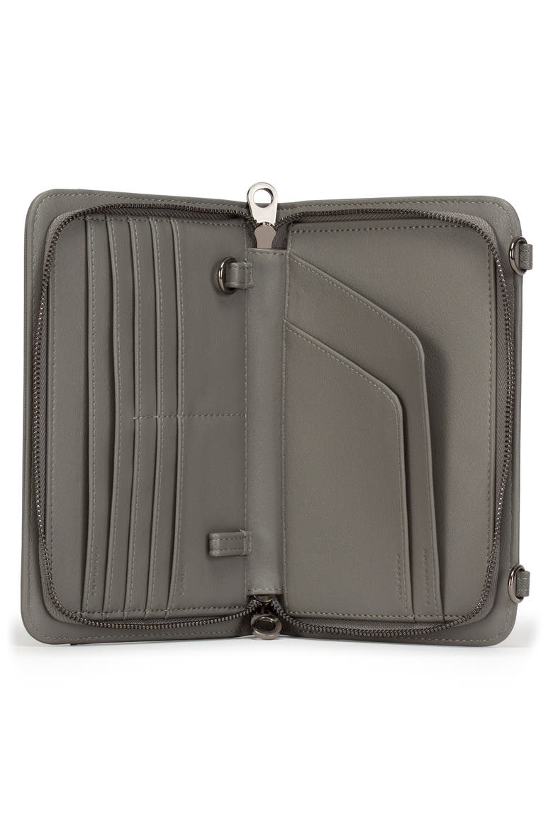 Faux Leather RFID Travel Wallet, Alternate, color, CHARCOAL