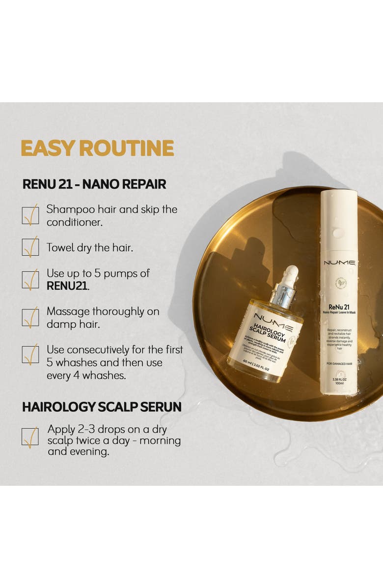 NUME Restore Scalp Serum + Leave-In Mask, Alternate, color, White
