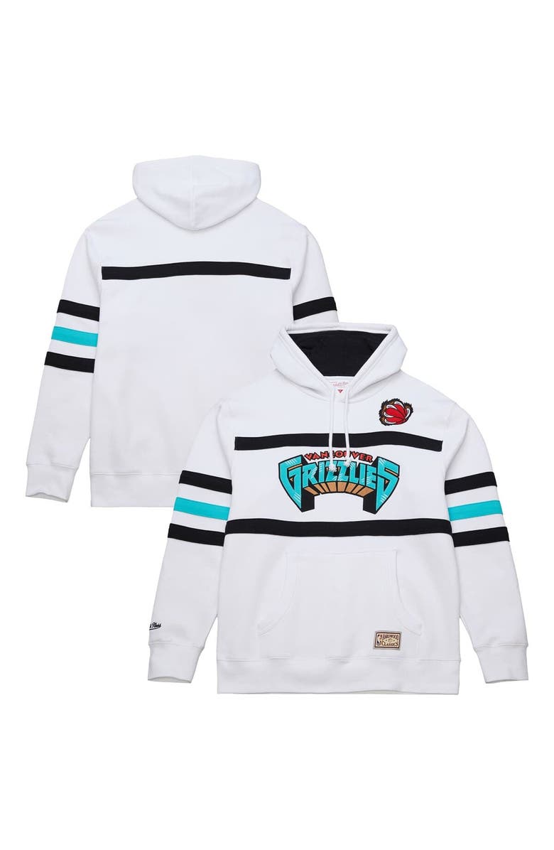 Mitchell & Ness Men's Mitchell & Ness White Vancouver Grizzlies Hardwood Classics Nights Head Coach Pullover Hoodie, Main, color, White