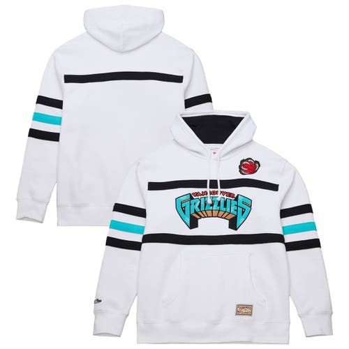 Mitchell & Ness White Vancouver Grizzlies Hardwood Classics Nights Head Coach Pullover Hoodie In White