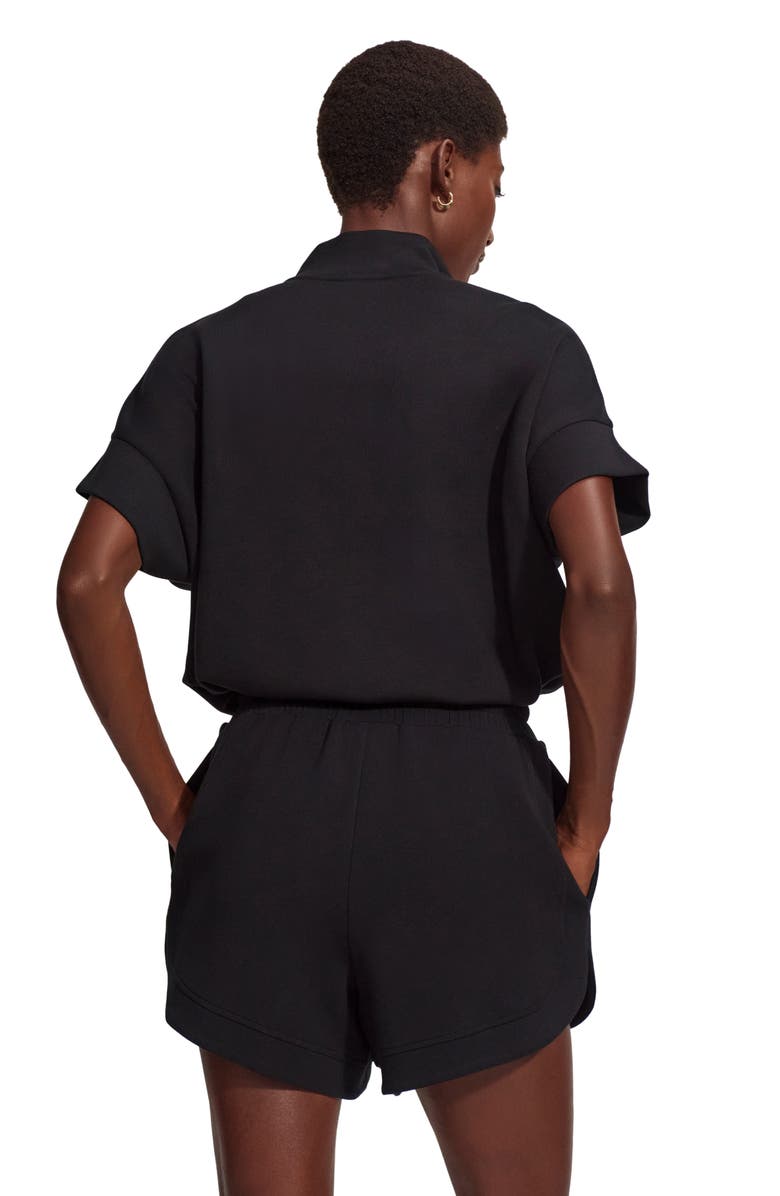 Varley Ollie High Waist Sweat Shorts, Alternate, color, Black