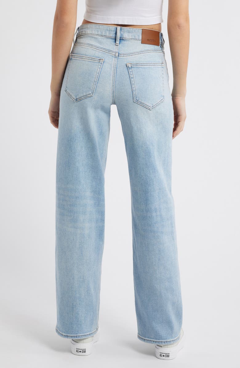 HIDDEN JEANS Clean Low Rise Wide Leg Dad Jeans, Alternate, color, Light Wash
