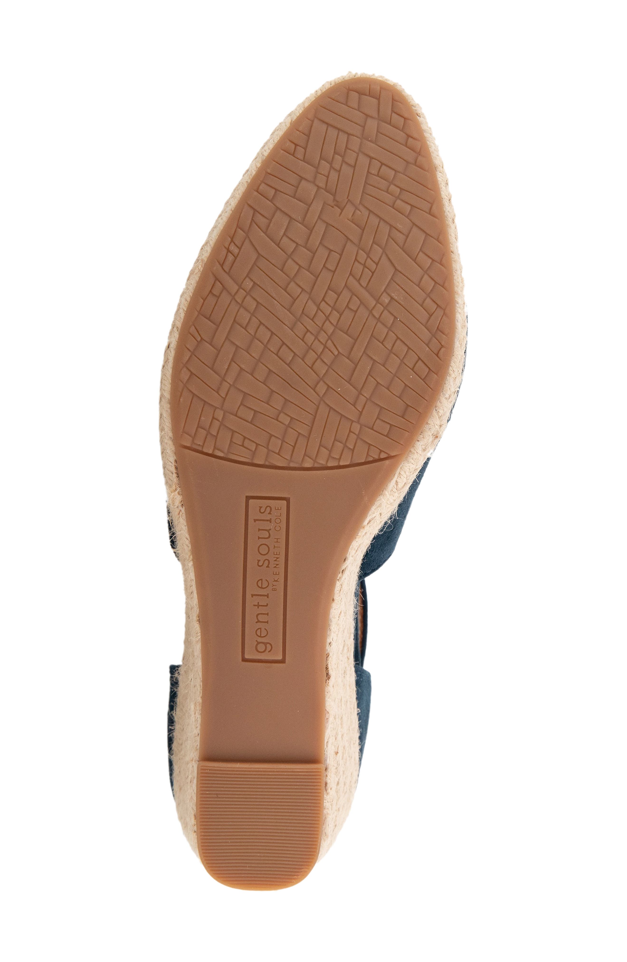 Ori Ankle Strap Platform Wedge Espadrille, Alternate, color, NAVY SUEDE
