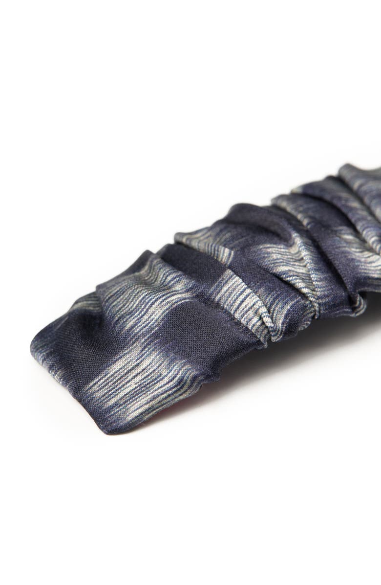 OLAH Lunelle Silk Hair Barrette Clip, Alternate, color, Steel Blue