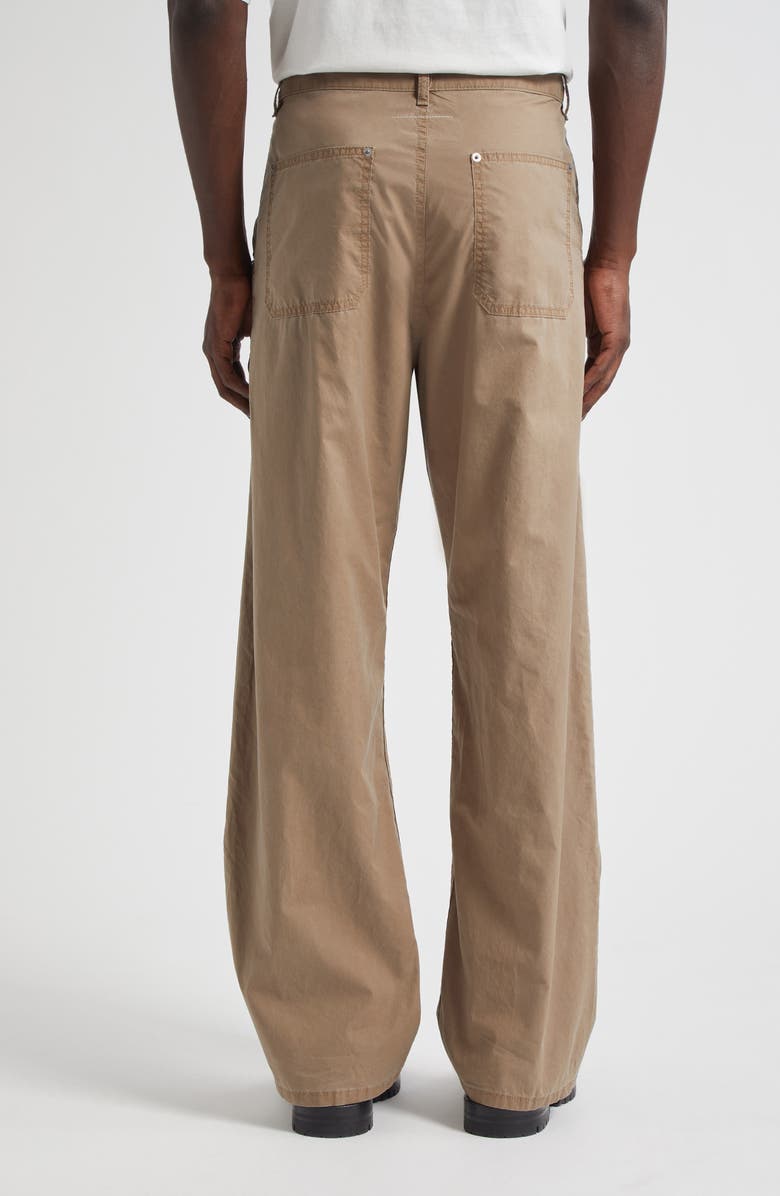 MM6 Maison Margiela Five-Pocket Cotton Straight Leg Pants, Alternate, color, Dune