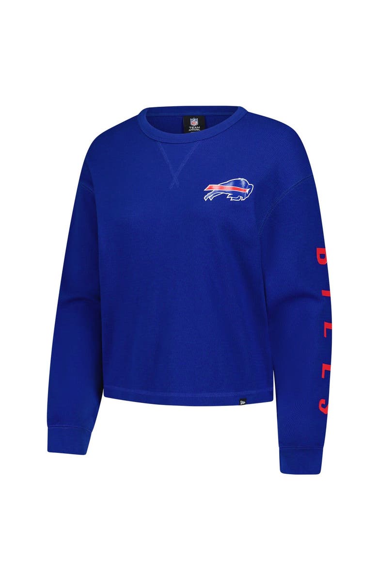 New Era Women's New Era  Royal Buffalo Bills Sport Night Thermal Long Sleeve Cropped T-Shirt, Alternate, color, Royal