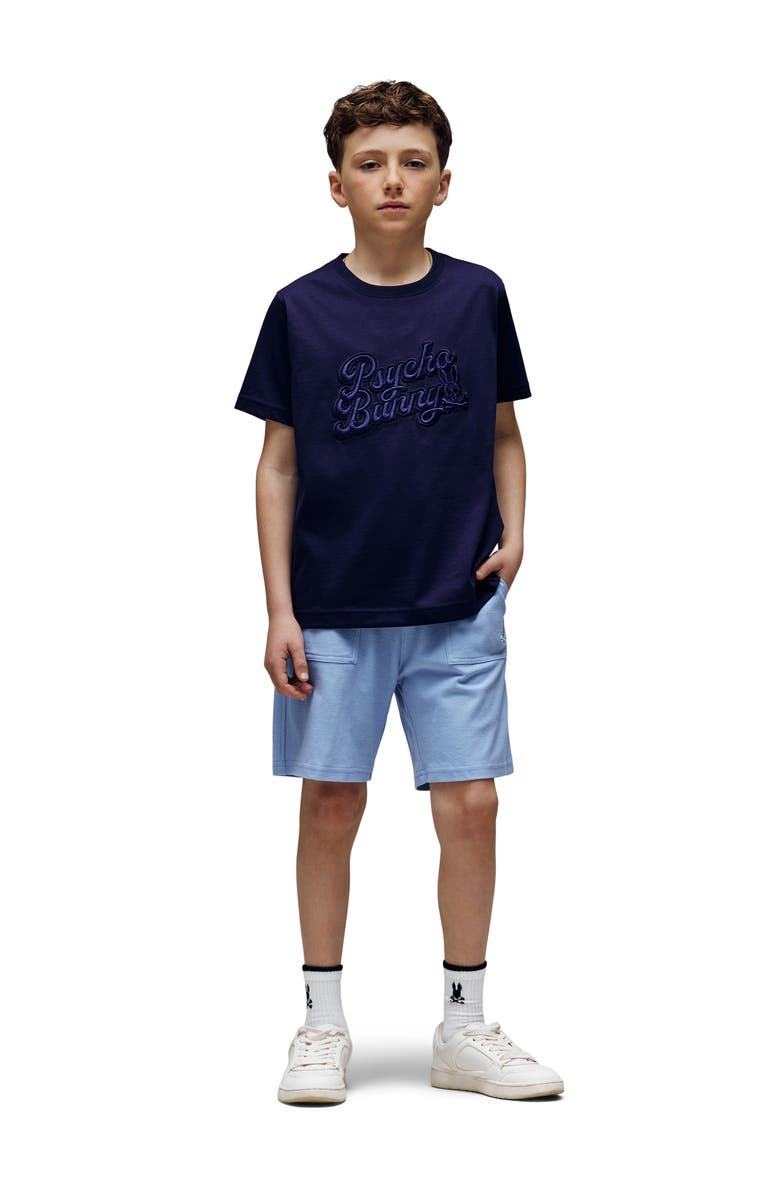 Psycho Bunny Kids' Elias Cotton Graphic T-Shirt, Alternate, color, Evening Blue