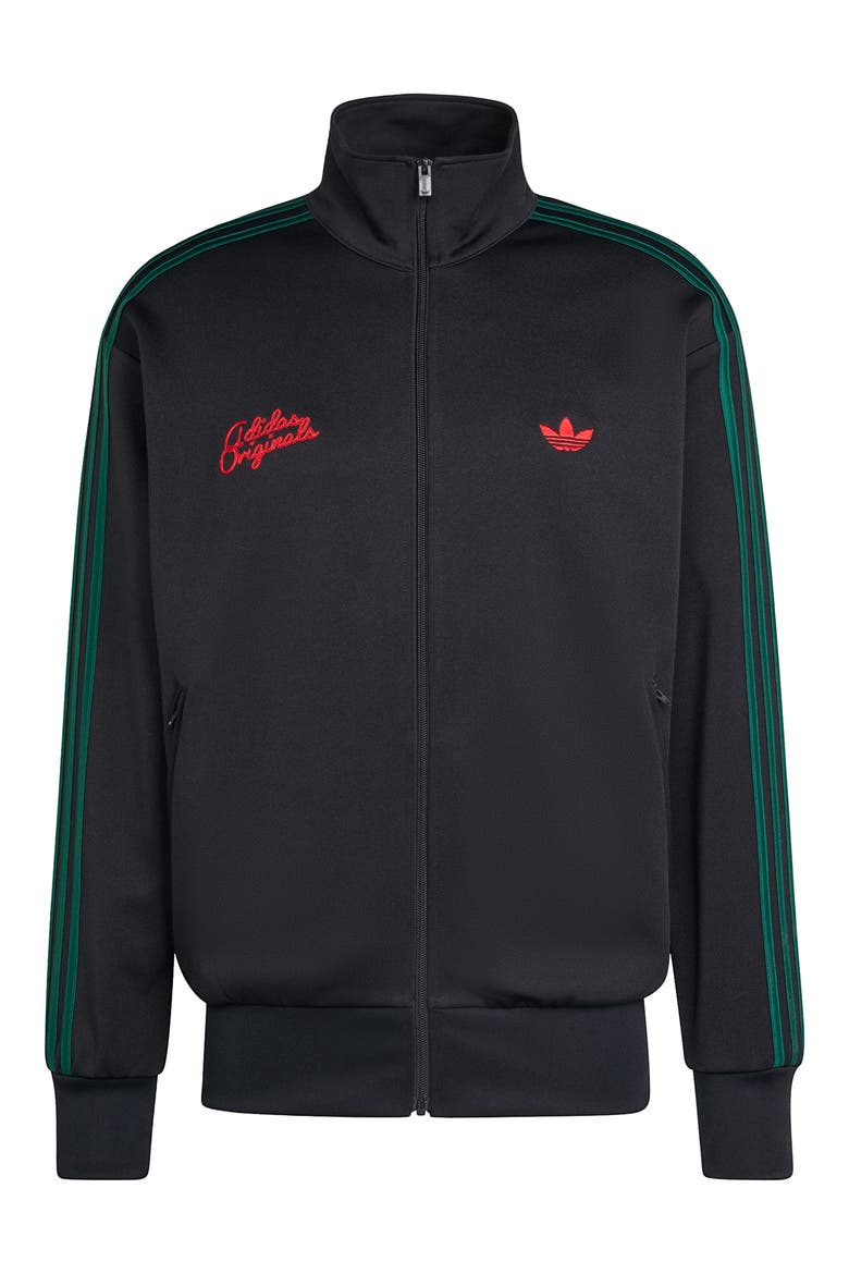 Firebird Roses Track Jacket, Alternate, color, BLACK/ COLLEGIATE GREEN/