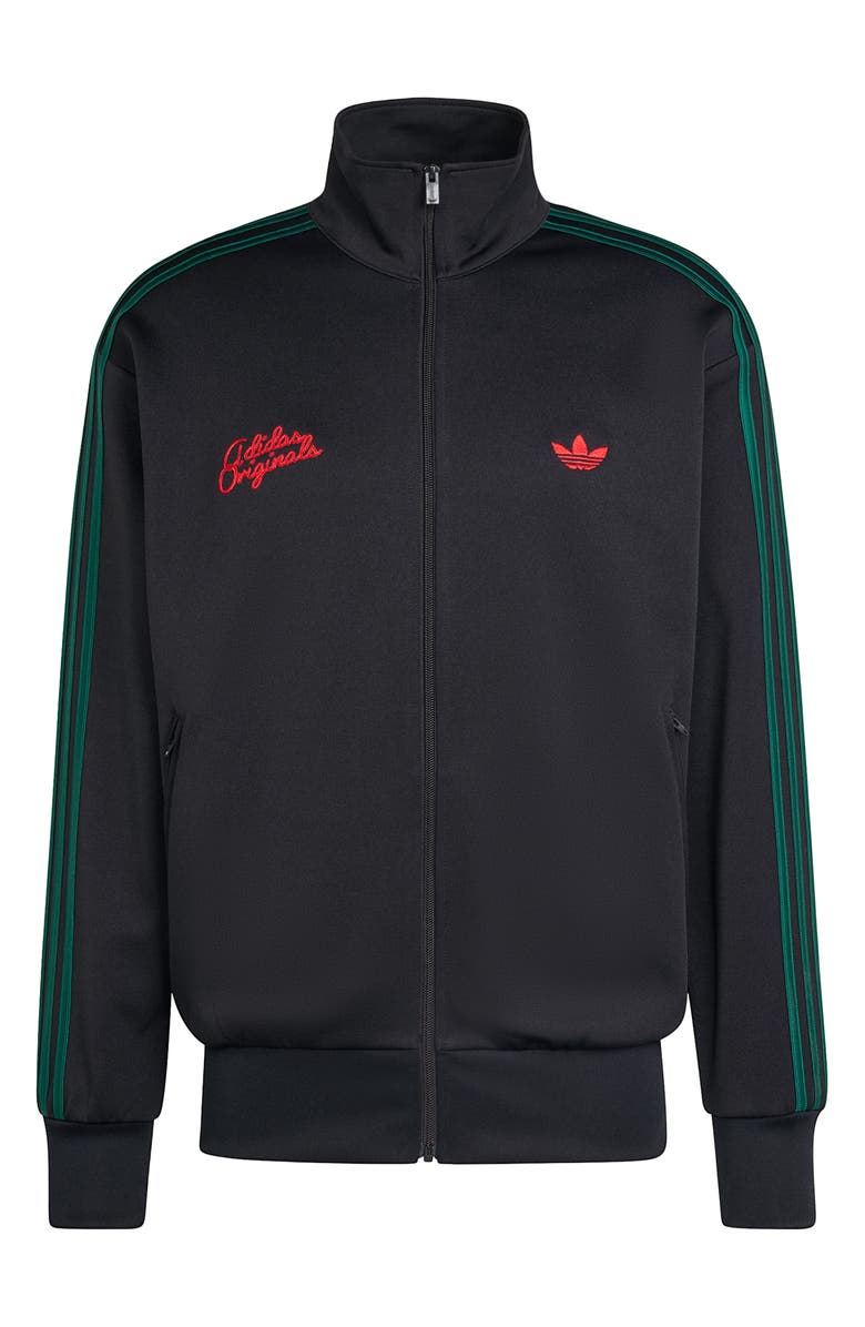 adidas Firebird Roses Track Jacket, Alternate, color, Black/ Collegiate Green/