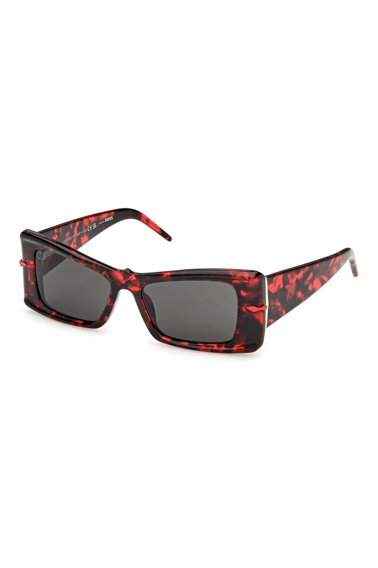 54mm Butterfly Sunglasses, Alternate, color, RED HAVANA / GOLD / ZEISS