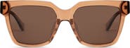 Mohala Eyewear Hana 55mm Low Bridge Wide Width Polarized Square Sunglasses