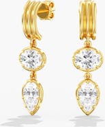 Everlee Oval & Pear Aura Lab Diamond Drop in 14K Gold