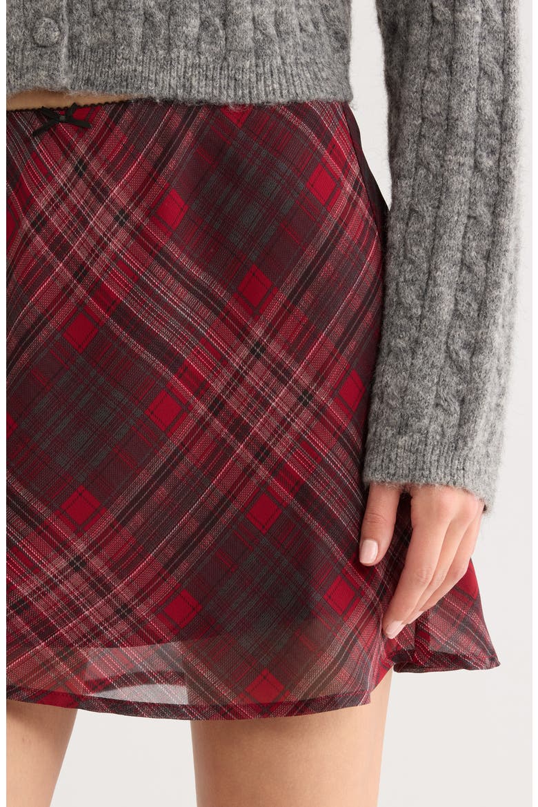 Plaid Miniskirt, Alternate, color, RED PLAID