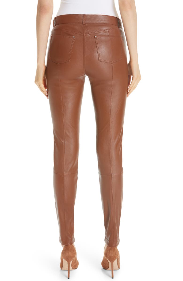 Lafayette 148 New York Mercer Nappa Leather Pants, Alternate, color, 