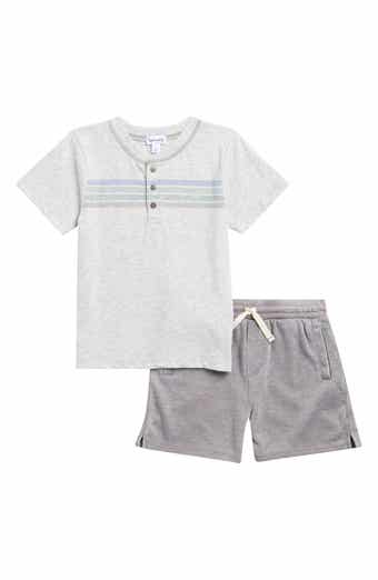 Splendid Kids' Getaway Stripe Henley T-Shirt & Shorts Set