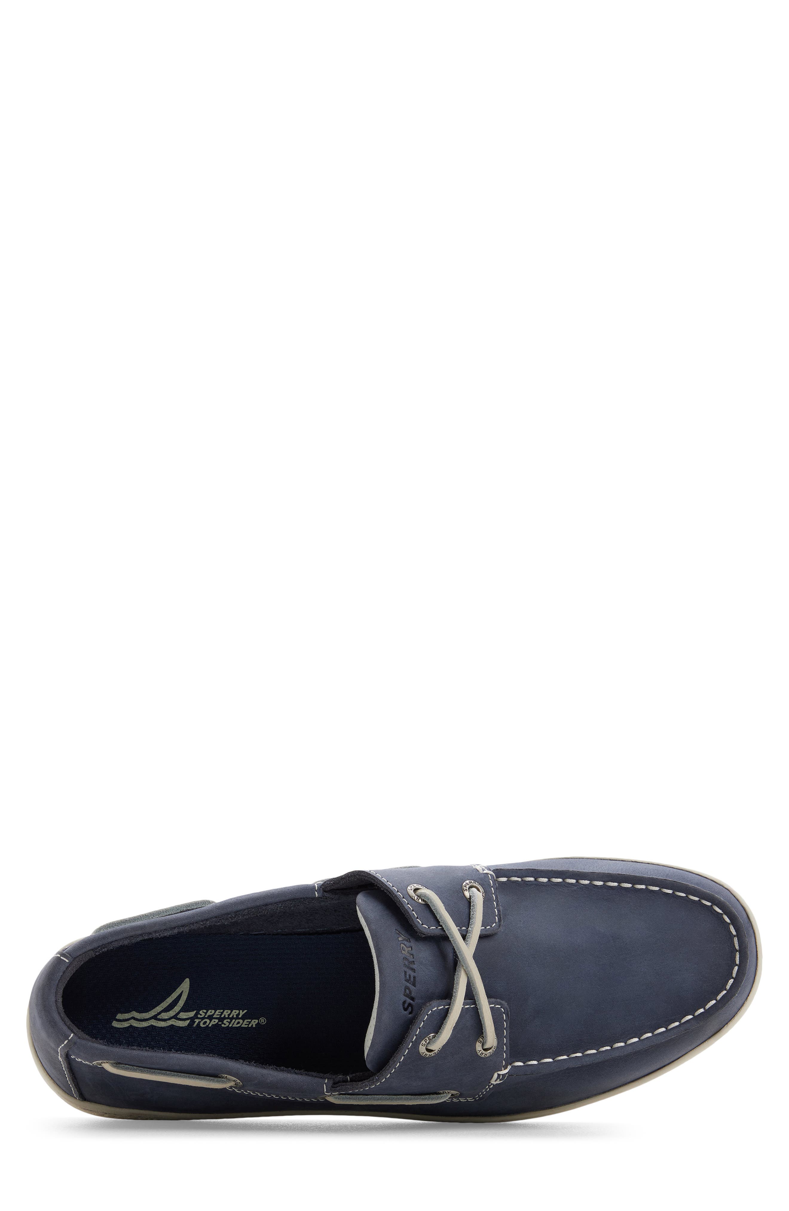 Strake 2-Eye Boat Shoe, Alternate, color, NAVY